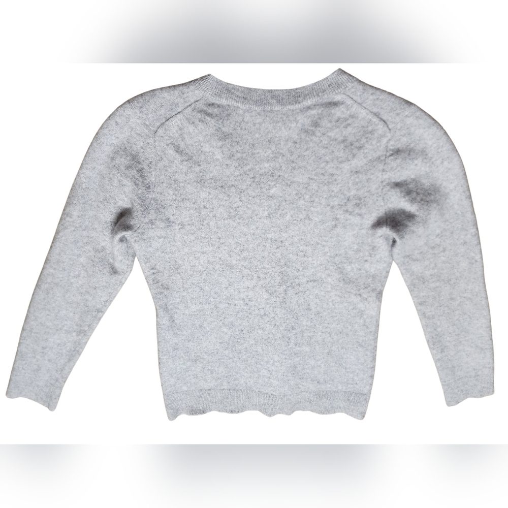 100% Cashmere Charter Club Luxury Vneck Gray HEAVYWEIGHT sweater! MEDIUM - Picture 5 of 7
